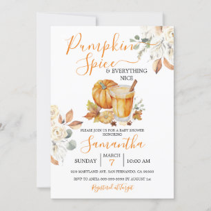 Pumpkin Spice Baby Shower och Allt Nice Inbjudningar