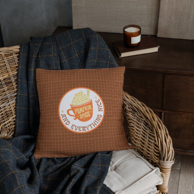 Pumpkin Spice Badge Fall Kudde (Skapare uppladdad)