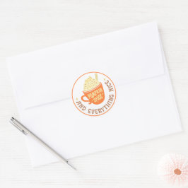 Pumpkin Spice Badge Fall Runt Klistermärke