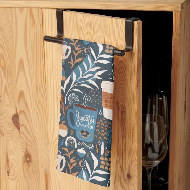 Pumpkin Spice Boho Fall Kökshandduk (Thirds Fold)