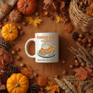 Pumpkin Spice & Chill Funny Thanksgiving Fall Pun Kaffemugg