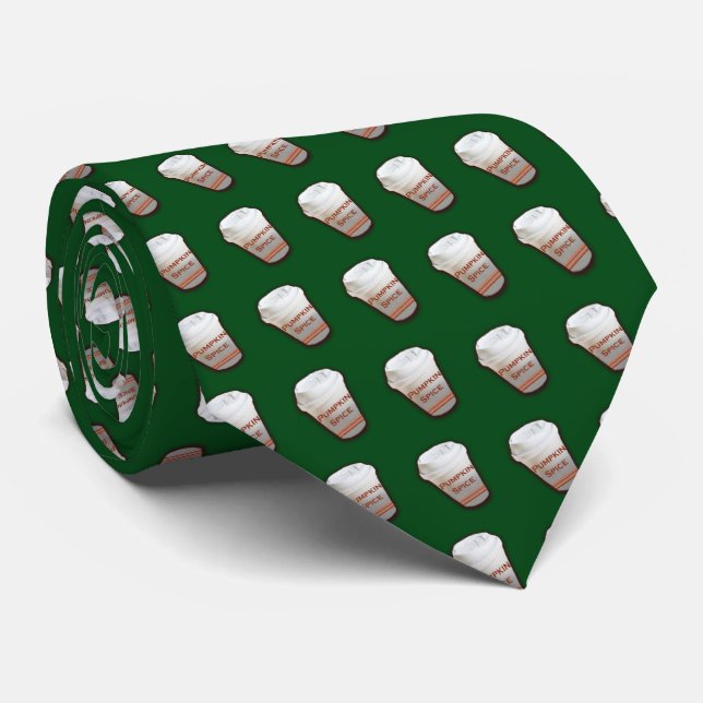 Pumpkin Spice Coffee (Gröntens bakgrund) Slips (Rullad)