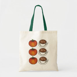 Pumpkin Spice Coffee Latte Autumn Fall Togo Bag Tygkasse