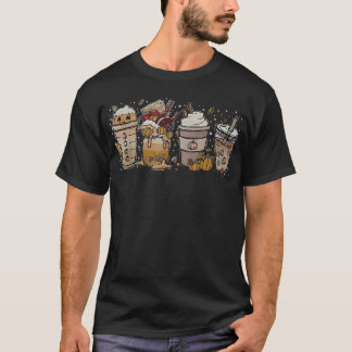 Pumpkin Spice Coffee Latte Fall Autumn Season 814 T Shirt