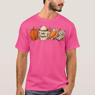 Pumpkin Spice Coffee Latte Fall Autumn Season Helv T Shirt