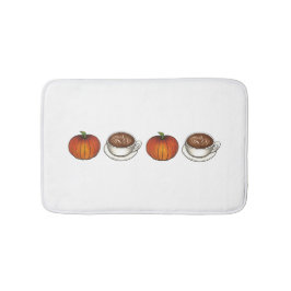 Pumpkin Spice Coffee Latte Hösthösten Oktober Fall Badrumsmatta