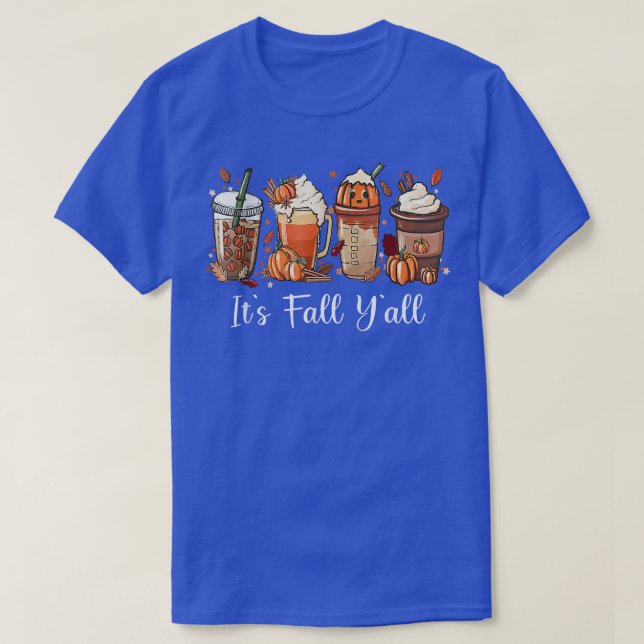 Pumpkin Spice Coffee Latte its Fall Yall Autumn Se T Shirt (Design framsida)