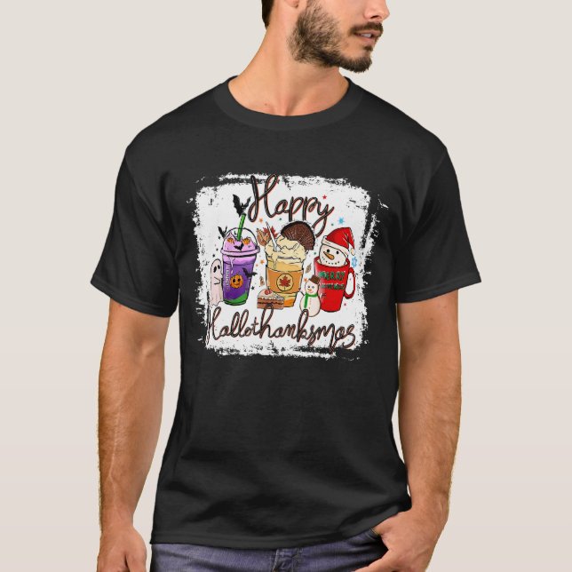 Pumpkin Spice Coffee Lycklig Hallo, tack som blir  T Shirt (Framsida)