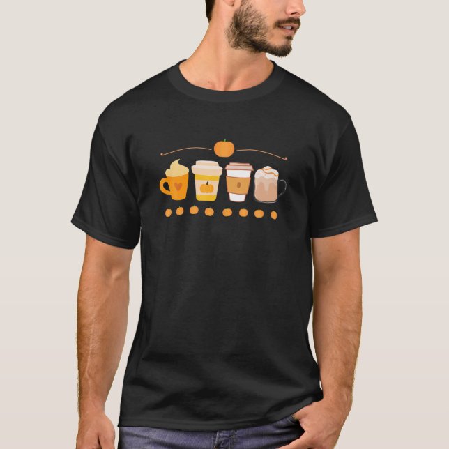 Pumpkin Spice Coffee, Pumpkin Season, Cozy Autumn T Shirt (Framsida)