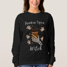 Pumpkin Spice Coffee Skeleton - Womens Shirt
