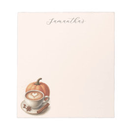 Pumpkin Spice Coffee Themed Notepad Anteckningsblock