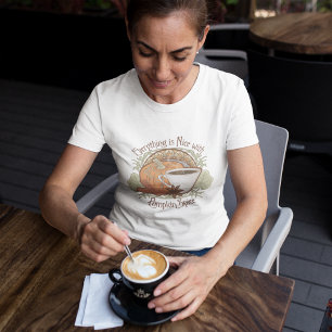 Pumpkin Spice Coffee Vintage Vibes Design T Shirt