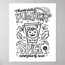 Pumpkin Spice Coloring Page