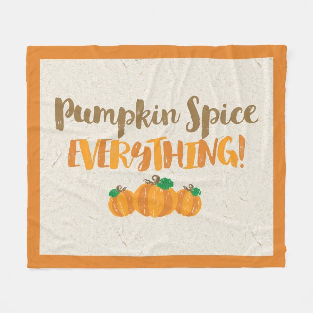 Pumpkin Spice EVERYTHING Fleecefilt (Framsidan (Horisontell))