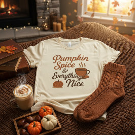 Pumpkin Spice & Everything Nice Retro Fall T Shirt