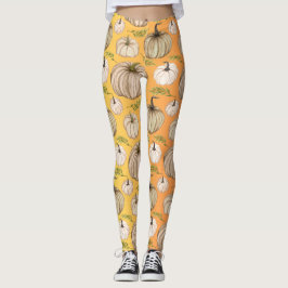Pumpkin Spice Fall Autumn Harvest Thanksgiving Din Leggings