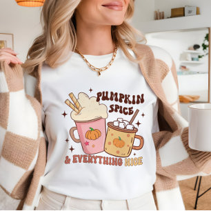 Pumpkin spice fall mode gullig kaffekaffe t shirt
