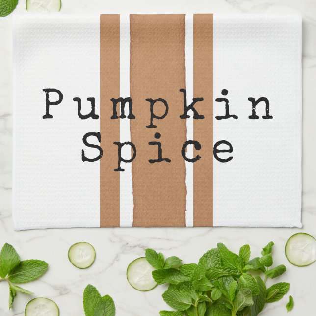 Pumpkin Spice Fall Tea Towel Kökshandduk (Vikta)