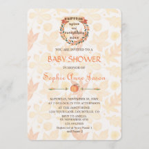 Pumpkin Spice Fall Thanksgiving Baby Shower