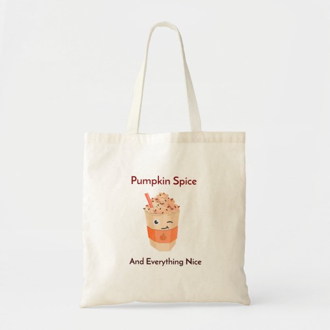 Pumpkin spice Fall Tote Bag Tygkasse (Framsidan)