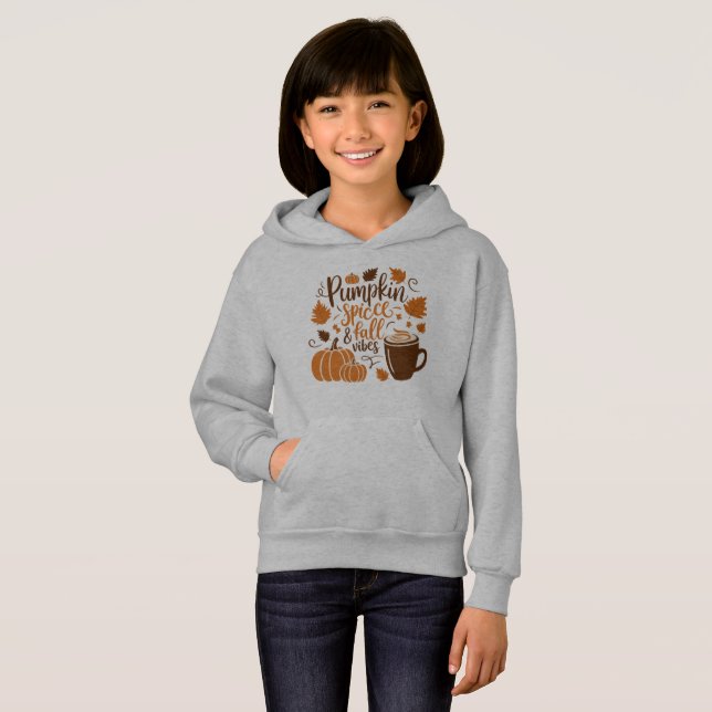 Pumpkin Spice & Fall Vibes T Shirt (Hel framsida)