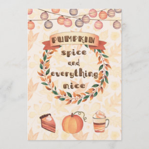Pumpkin Spice Fall Wandeand Dinner (Thanksgiving) Inbjudningar