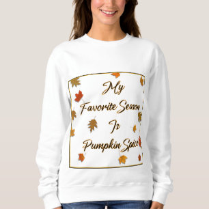 Pumpkin Spice, Fall, White, Långärmad, T-Shirt