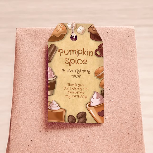 Pumpkin Spice Favor Tag Git Tag Presentetikett (Pumpkin Spice Favor Tag Git Tag)