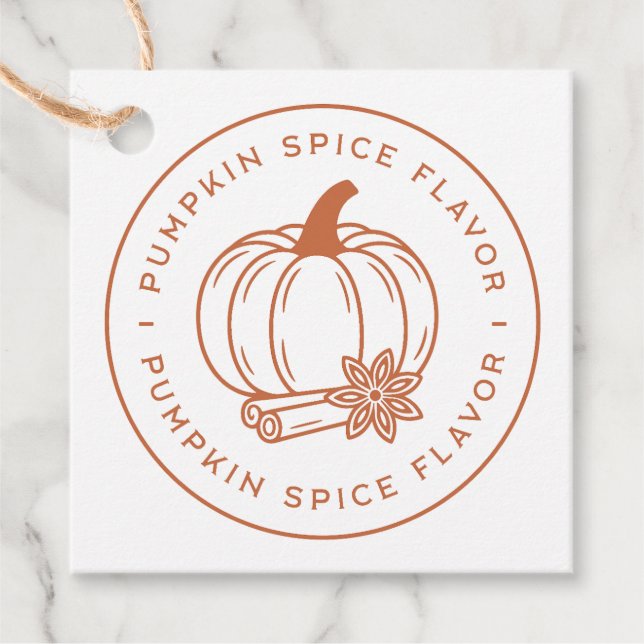 Pumpkin spice flavce homemade aestesies gåvor etiketter (Framsida)