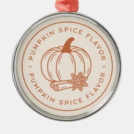 Pumpkin spice flavor cozy fall season aesthetic julgransprydnad metall