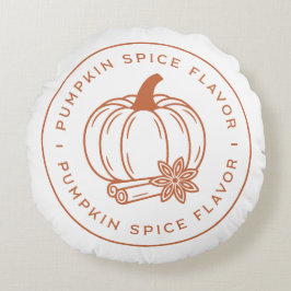 Pumpkin spice flavor cozy fall season aesthetic rund kudde