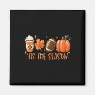 Pumpkin Spice Football Tis Season Fall Thanksg Magnet