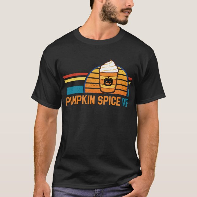 Pumpkin Spice Funny Halloween Pumpkin-presenter T Shirt (Framsida)