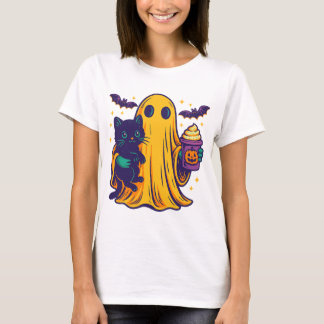 Pumpkin Spice Ghost PNG|fall catful|fall cat png|g T Shirt