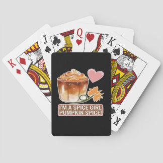 Pumpkin Spice Girl Fall Latte Sticker Casinokort