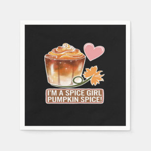 Pumpkin Spice Girl Fall Latte Sticker Pappersservett
