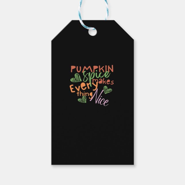 Pumpkin Spice gör allt viktigt Presentetikett (Framsidan)