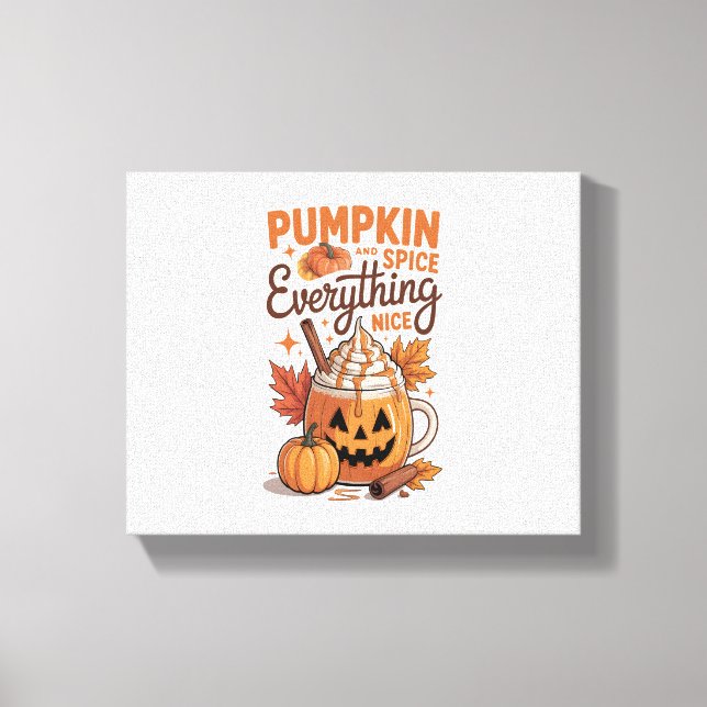 Pumpkin Spice Halloween Canvastryck (Framsida)