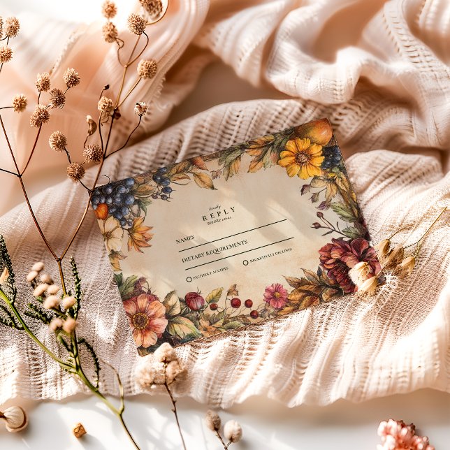 Pumpkin Spice Harvest Bröllop OSA Kort (Skapare uppladdad)