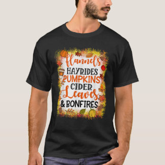 Pumpkin Spice Hayrides Falling Löv Bonfire App T Shirt