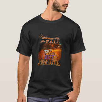 Pumpkin Spice Höst Fall Kaffe Älskare Gnome Hej T Shirt