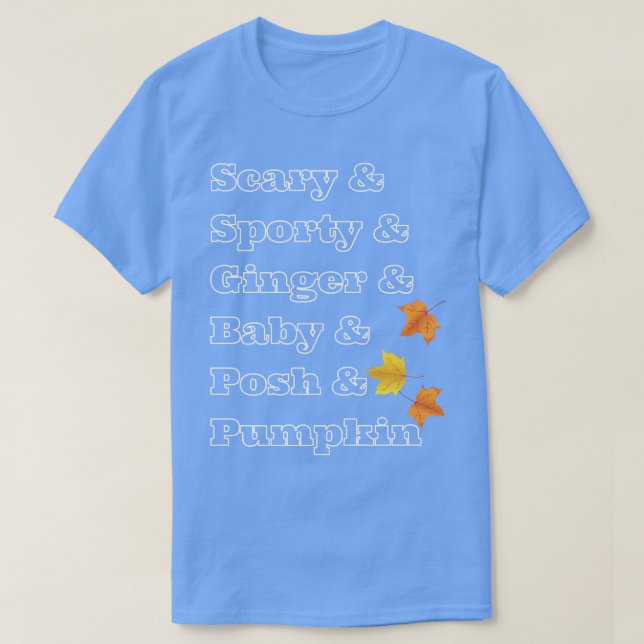 Pumpkin Spice Höst löv Roligt Färg 1 T Shirt (Design framsida)