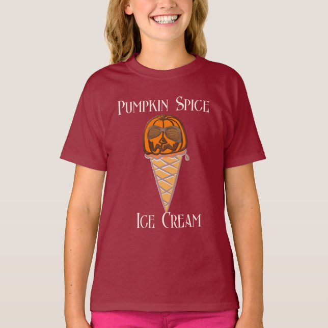 Pumpkin Spice Ice Cream T Shirt (Framsida)