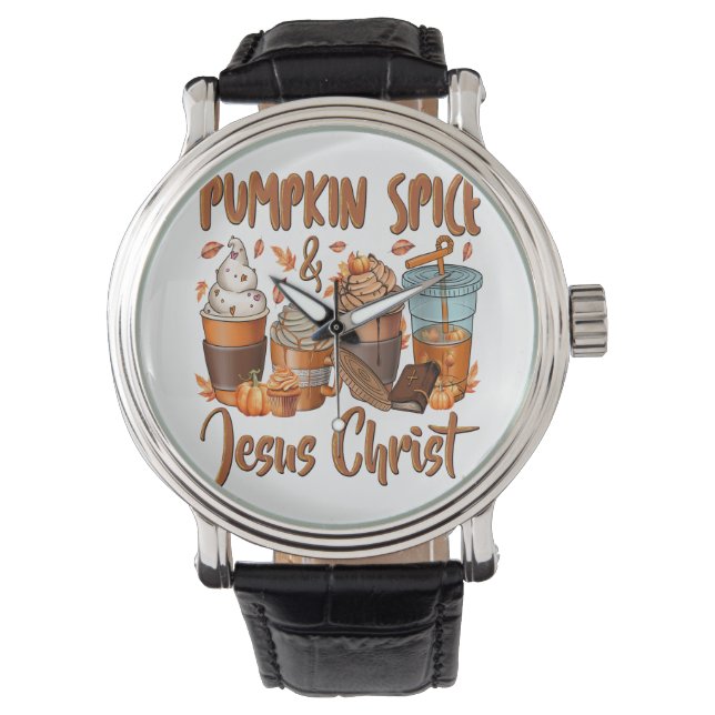 Pumpkin Spice Jesus Kristus Armbandsur (Framsida)