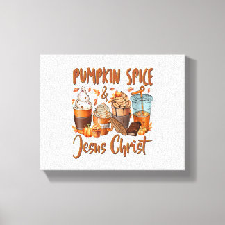 Pumpkin Spice Jesus Kristus Canvastryck