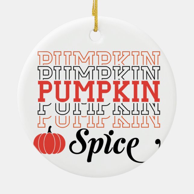 Pumpkin Spice Julgransprydnad Keramik (Baksidan)