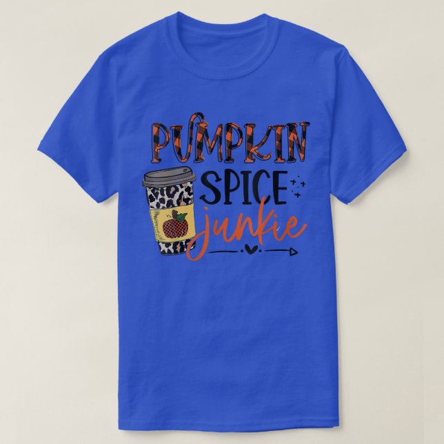 Pumpkin Spice Junkie Fall Vibes Westerna Leopard F T Shirt (Design framsida)