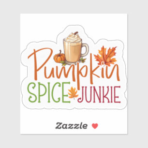 Pumpkin Spice Junkie Klistermärken