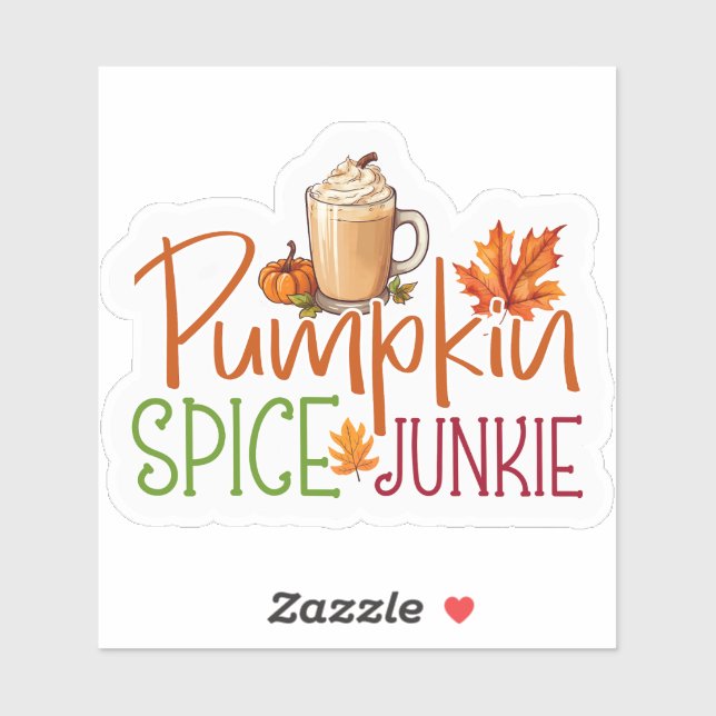 Pumpkin Spice Junkie Klistermärken (Ark)