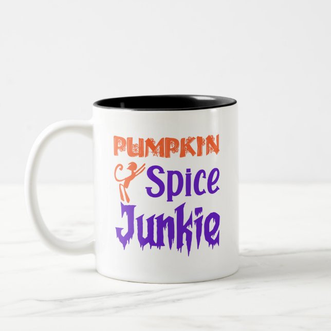 Pumpkin Spice Junkie Två-Tonad Mugg (Vänster)